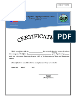 Dole Gip Certificate of Completion - Form e