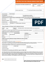 BOB Foreign Inward Remittance Application Form