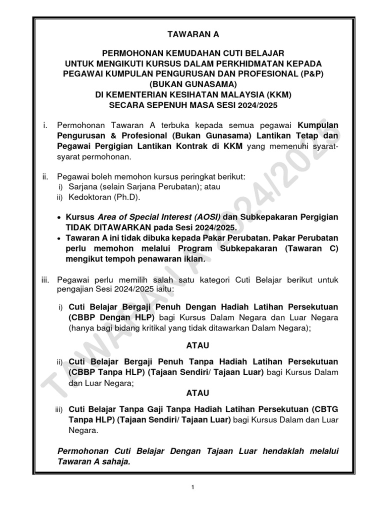 Syarat Tawaran A 2024.2025 Kemaskini 12 Sept 2023 PDF
