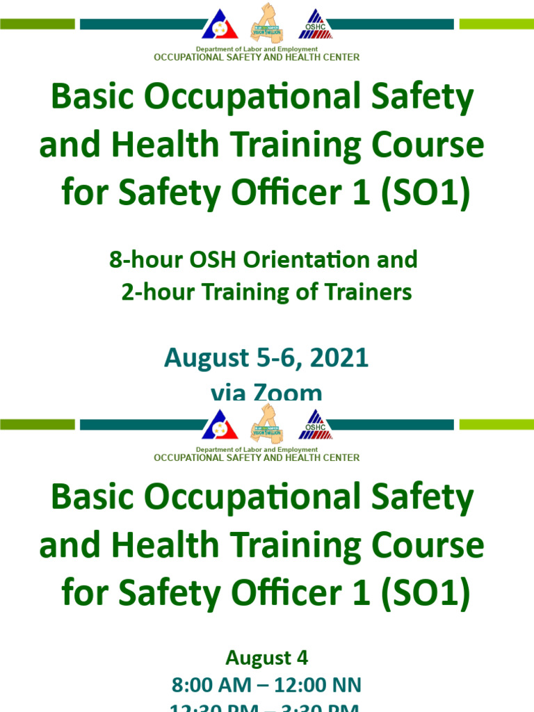 Online BOSH Training for Safety Officers | PDF | Occupational Safety ...