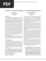 LineVul A Transformer-Based Line-Level Vulnerability Prediction