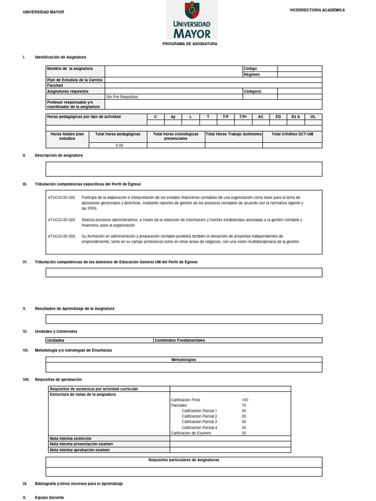 Plan Asignatura | PDF | Plan de estudios | Aprendizaje