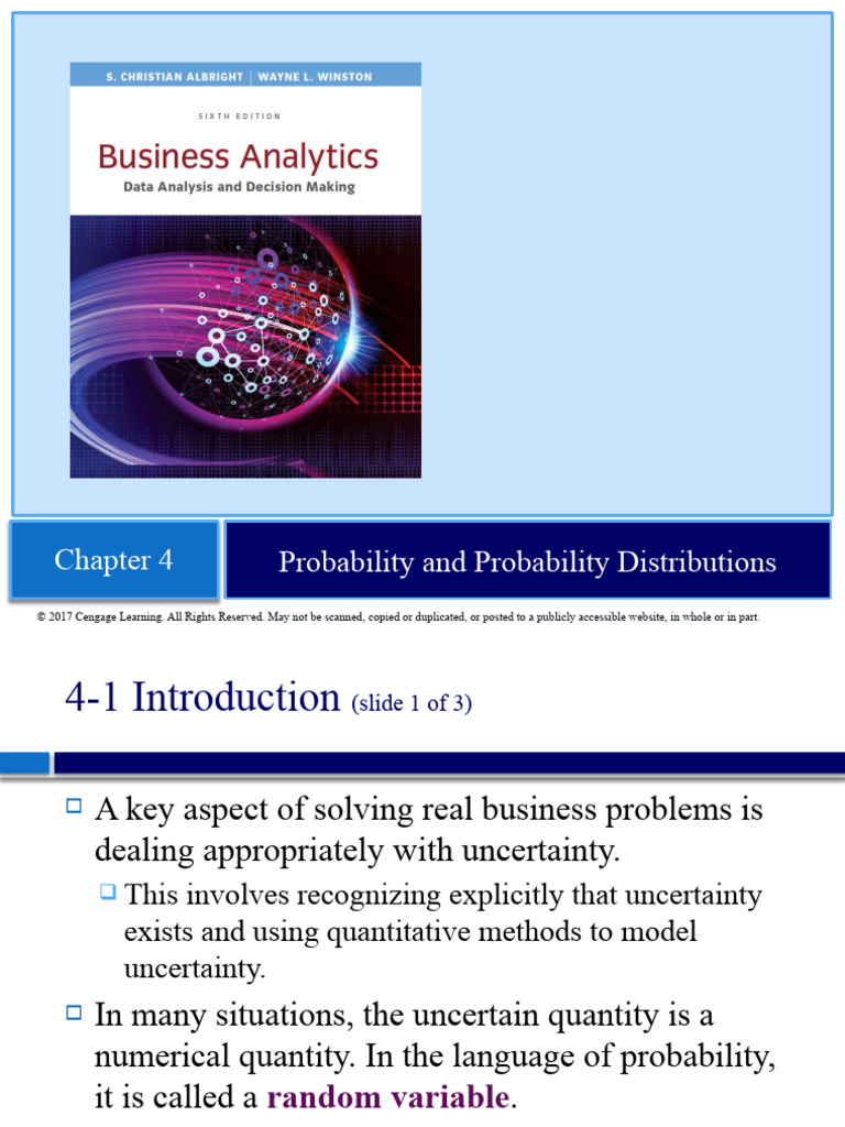 Albright dadm 6e ppt ch04 pdf variance probability distribution