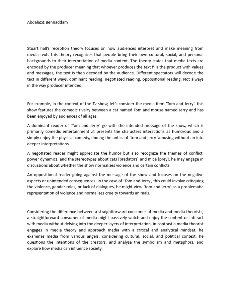 Stuart Hall S Theory Pdf