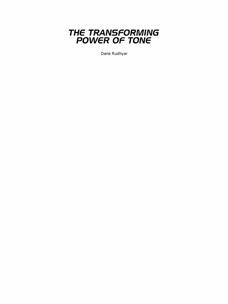 Dane rudhyar the transforming power of tone pdf interval music
