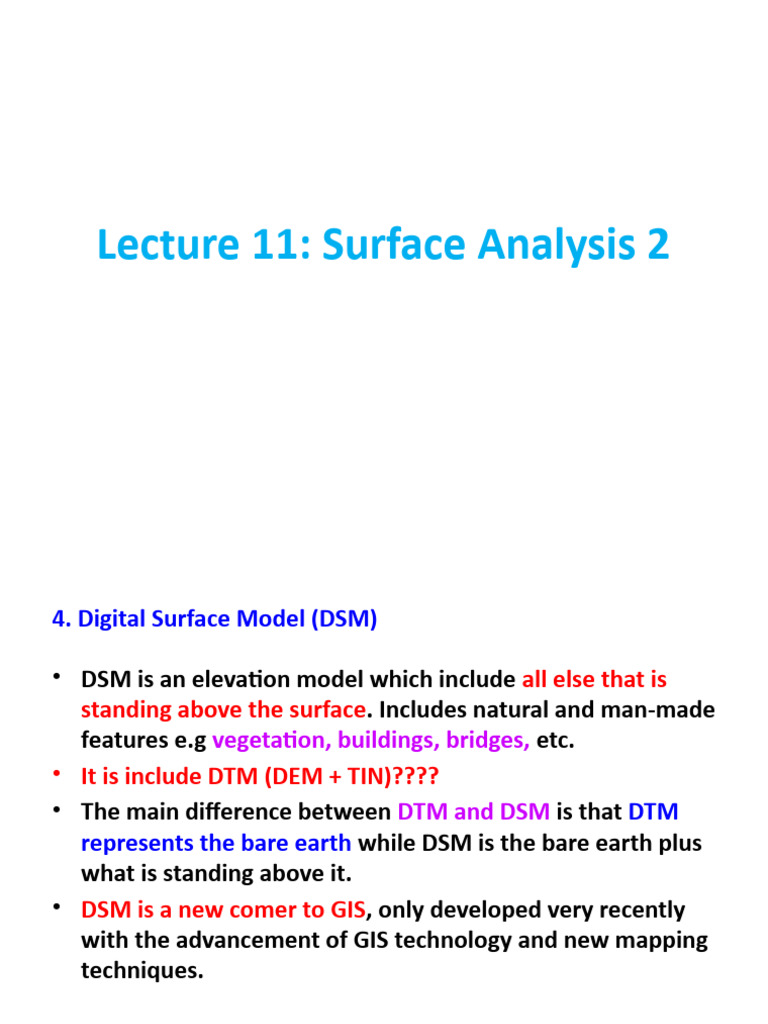 Understanding Digital Surface Models in GIS | PDF | Computers