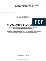 Ma'Naviyat Asoslari: 0 Zbekist0N Respublikasi Oliy Va 0 Rta Maxsus Ta'Lim Vazirligi