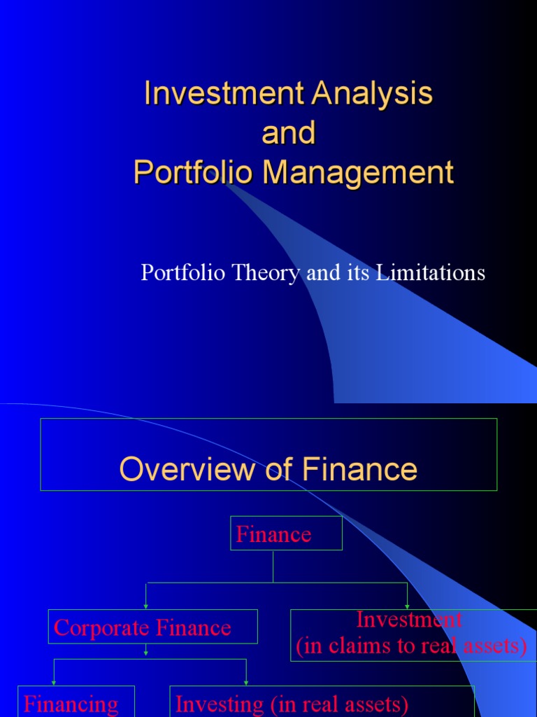 6053 Lectures | PDF | Modern Portfolio Theory | Economics