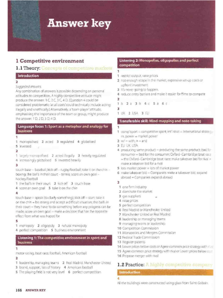 Answer Key | PDF