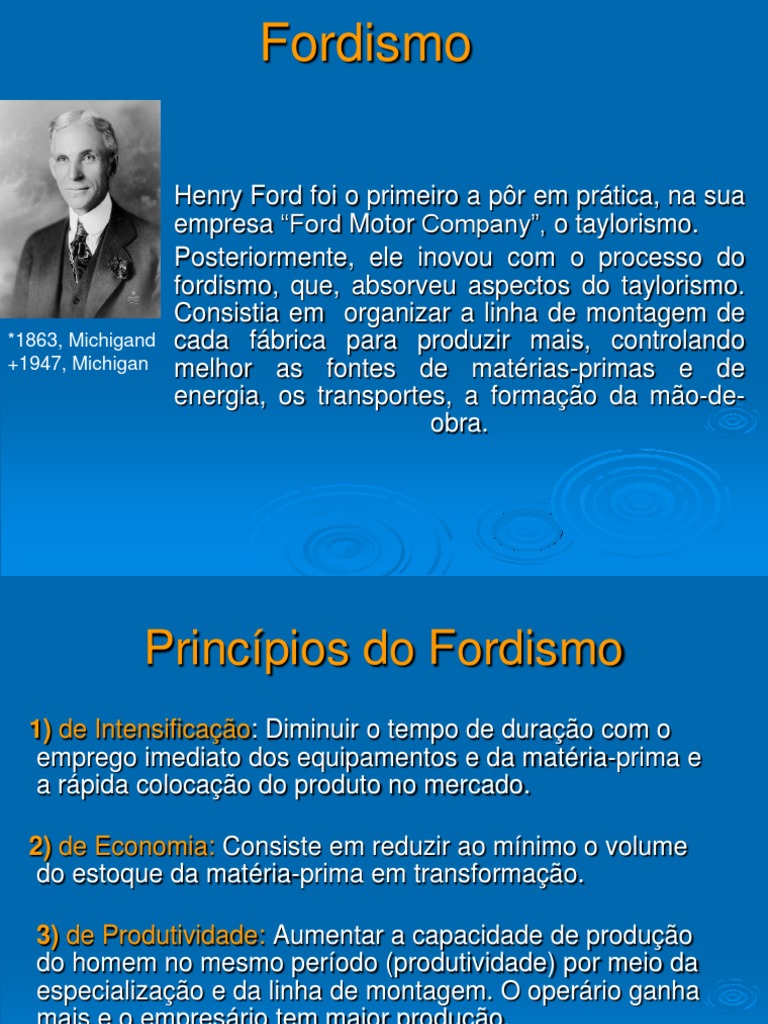 Princípios e Impactos do Fordismo | PDF | Carro | Indústrias