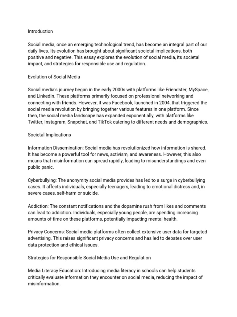 Societal Impact of Social Media | PDF | Social Media | Popular Culture ...
