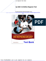 Entrepreneurship 2008 1st Edition Bygrave Test Bank Full Download