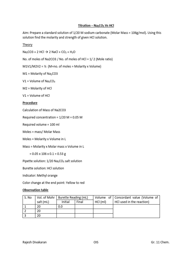 Titration Na2CO3HCl PDF