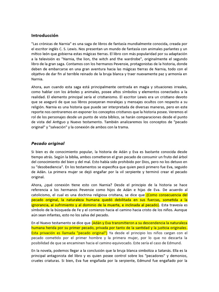 Narnia Christianity Pdf Las Cronicas De Narnia Aslan