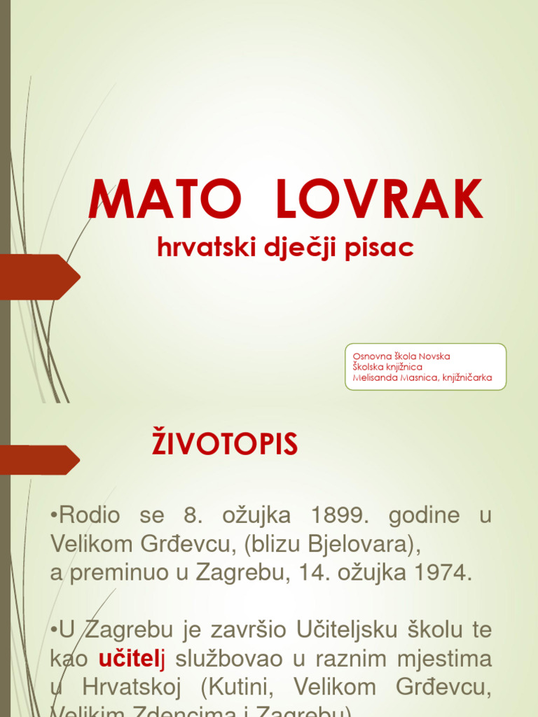 Mato Lovrak | PDF
