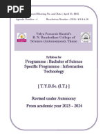 TYBSc IT Autonomous Final