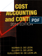 Cost Accounting and Control by de Leon (2019 Edition)