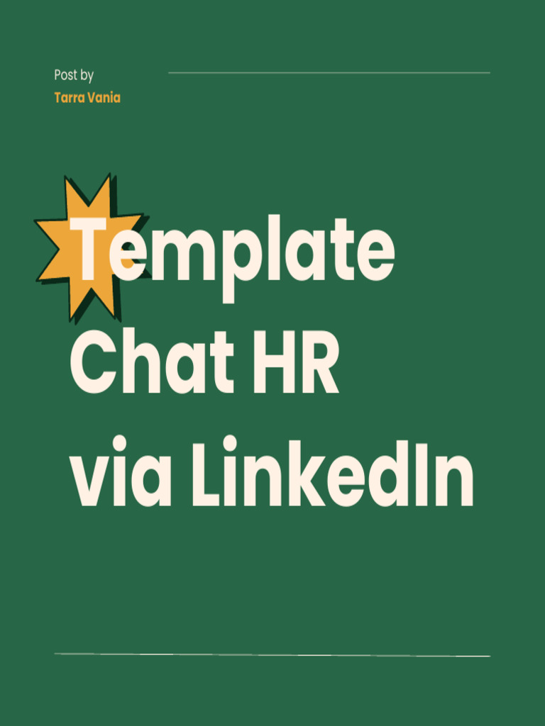 Template Chat HR di LinkedIn | PDF