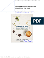 Operations Management A Supply Chain Process Approach 1st Edition Wisner Test Bank Full Download