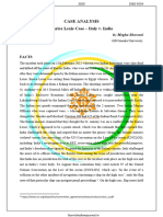 CASE ANALYSIS Enrica Lexie Case - Italy v. India by Megha Shawani