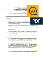 Recomendaciones A Plan de Comunicaciones y Visibilidad - AMAZONIA VERDES - VF