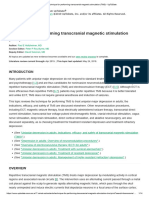 RTMS - Technique For Performing Transcranial Magnetic Stimulation (TMS) - UpToDate - 2018