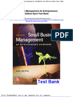 Small Business Management An Entrepreneurs Guidebook 8th Edition Byrd Test Bank Full Download
