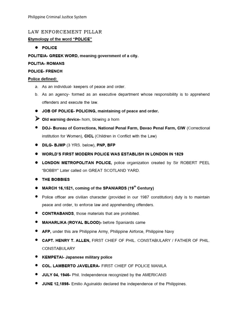 Law Enforcement Pillar PDF