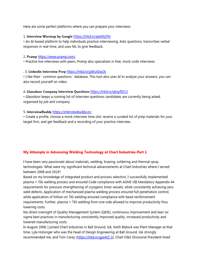 Interview's Questions PDF Welding Construction