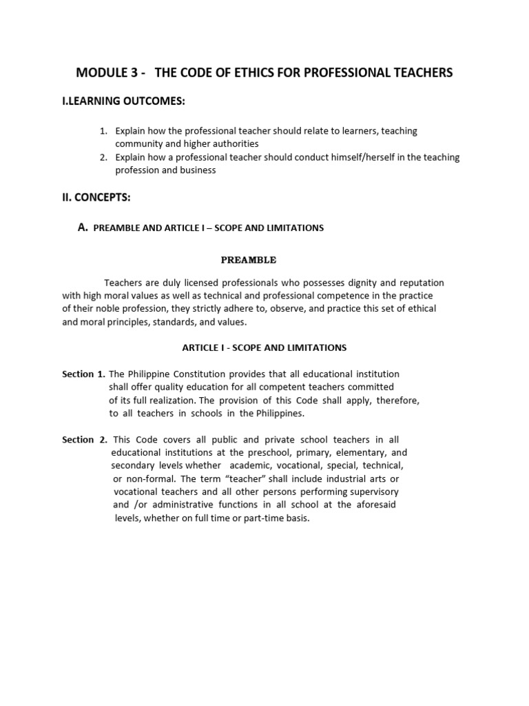 Module 3 code of ethics pdf