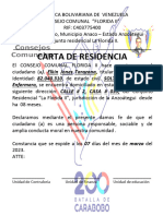 Carta de Residencia Jorge González