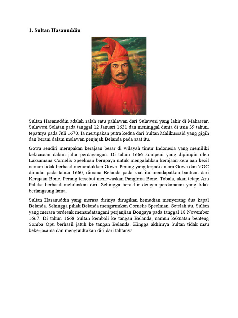 Pahlawan Sejarah Sulawesi dan Maluku | PDF | Politik | Perjalanan