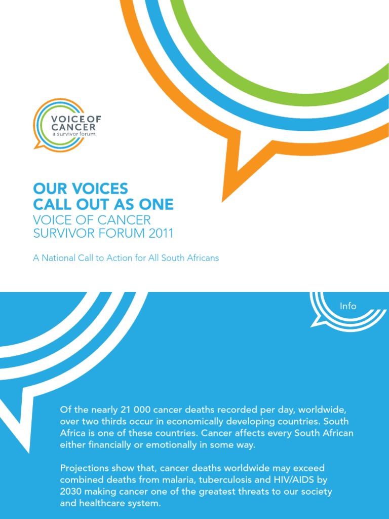 Voice of Cancer Call To Action | PDF | Cancer | Cancer Survivor