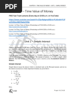 Revision Notes - Time Value of Money