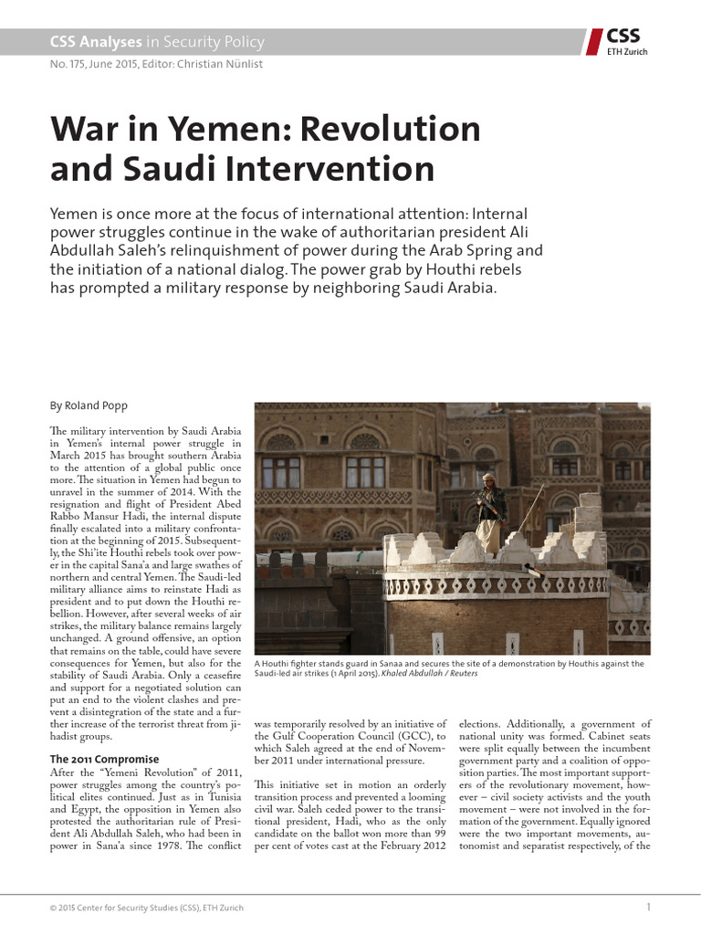 War in Yemen: Revolution and Saudi Intervention: CSS Analyses in ...
