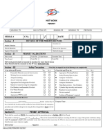 Hot Work Permit