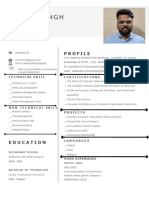 White Simple Student CV Resume