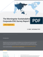 APAC Supplement Morningstar Sustainalytics Corporate ESG Survey 2022