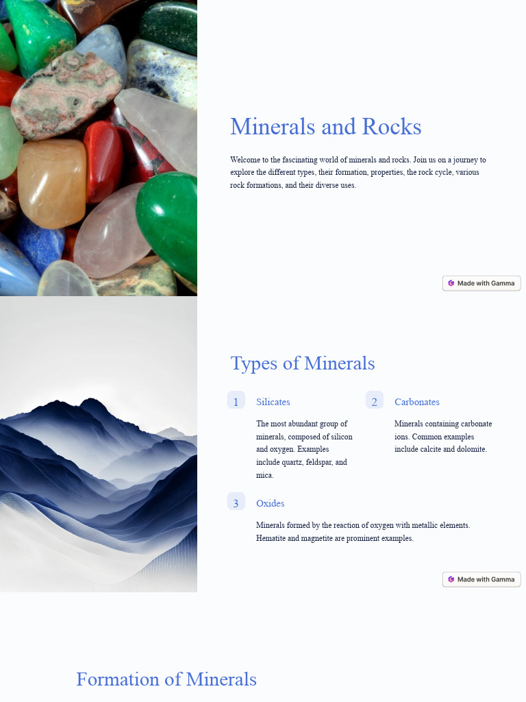 Minerals and Rocks | PDF | Rock (Geology) | Minerals
