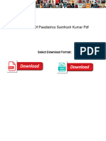 Handbook of Paediatrics Santhosh Kumar PDF