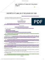 1928 Decreto 5484 - Situação Dos Indios Nascidos No Territorio Nacional