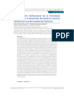 Comunicación Bidireccional de La Microbiota Intestinal en El Desarrollo Del Sistema Nervioso Central y Parkinson