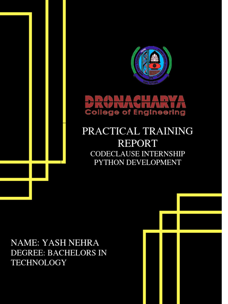 Practical Training Report | PDF | World Wide Web | Internet & Web