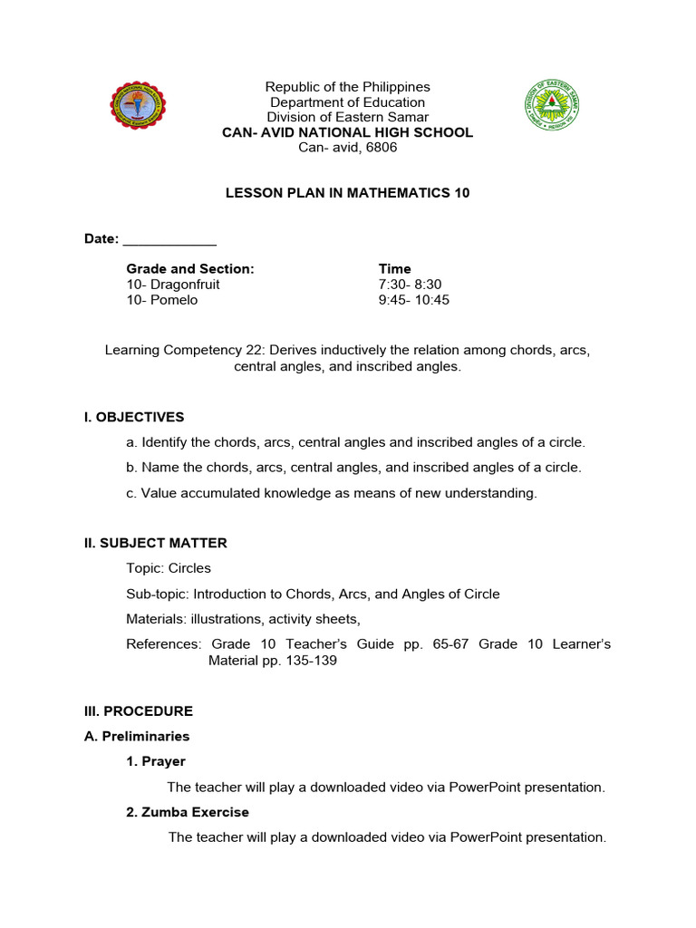 Circles Pdf Circle Angle