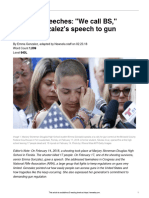 Emma Gonzalez Gun Violence Speech 40681 Article and Quiz