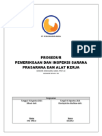 Prosedur Pemeriksaan Dan Inspeksi Sarana Prasarana Dan Alat Kerja