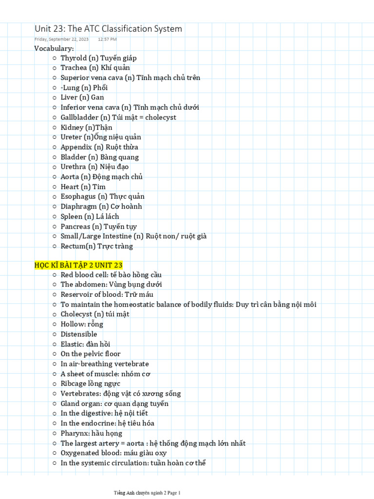Unit 23 The ATC Classification System PDF