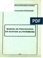 Manuel de Procedures de Gestion Du Patrimoine