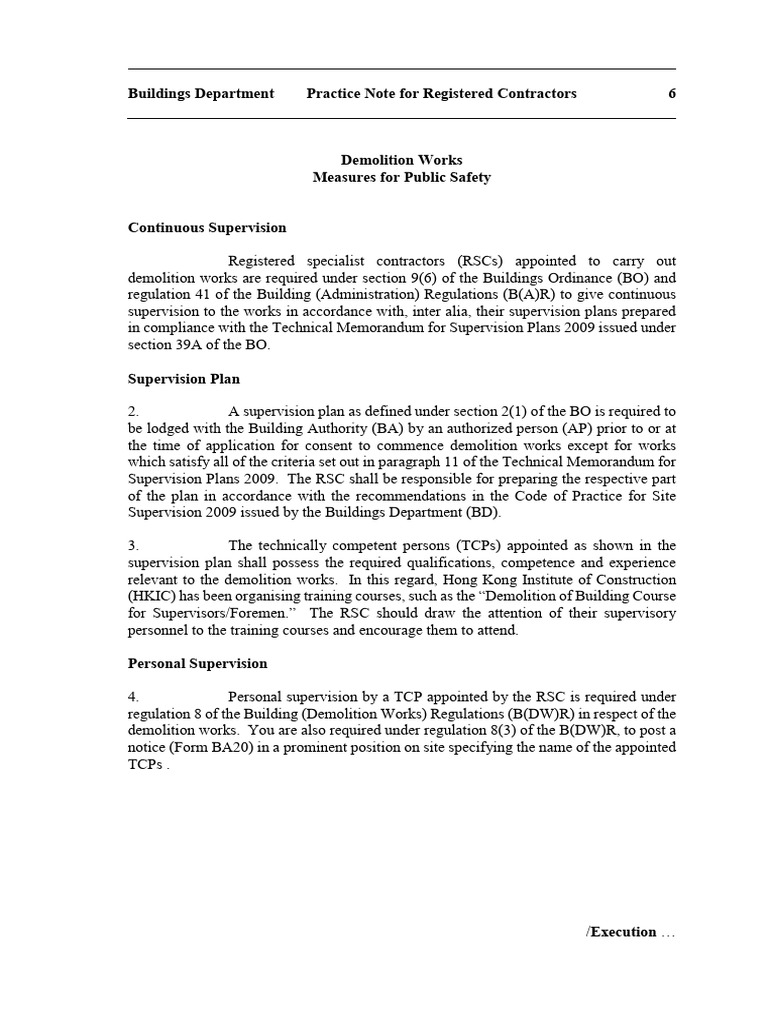 Demolition Works Safety Guidelines | PDF | Demolition | Dangerous Goods