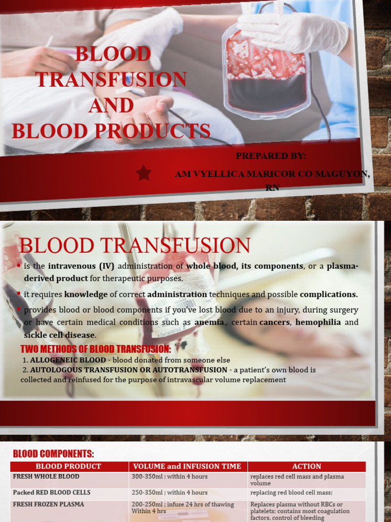 Blood Transfusion Procedures and Safety | PDF | Intravenous Therapy ...